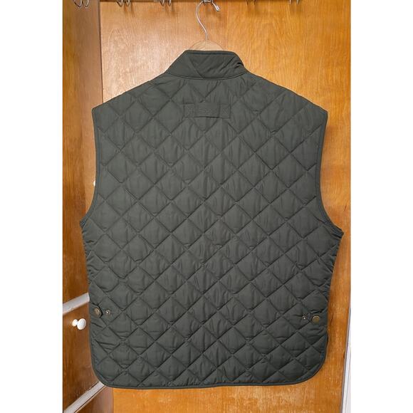 Barbour Men's Olive Green Lowerdale Quilted Gilet Full Zip Vest Size XXL - Picture 5 of 8